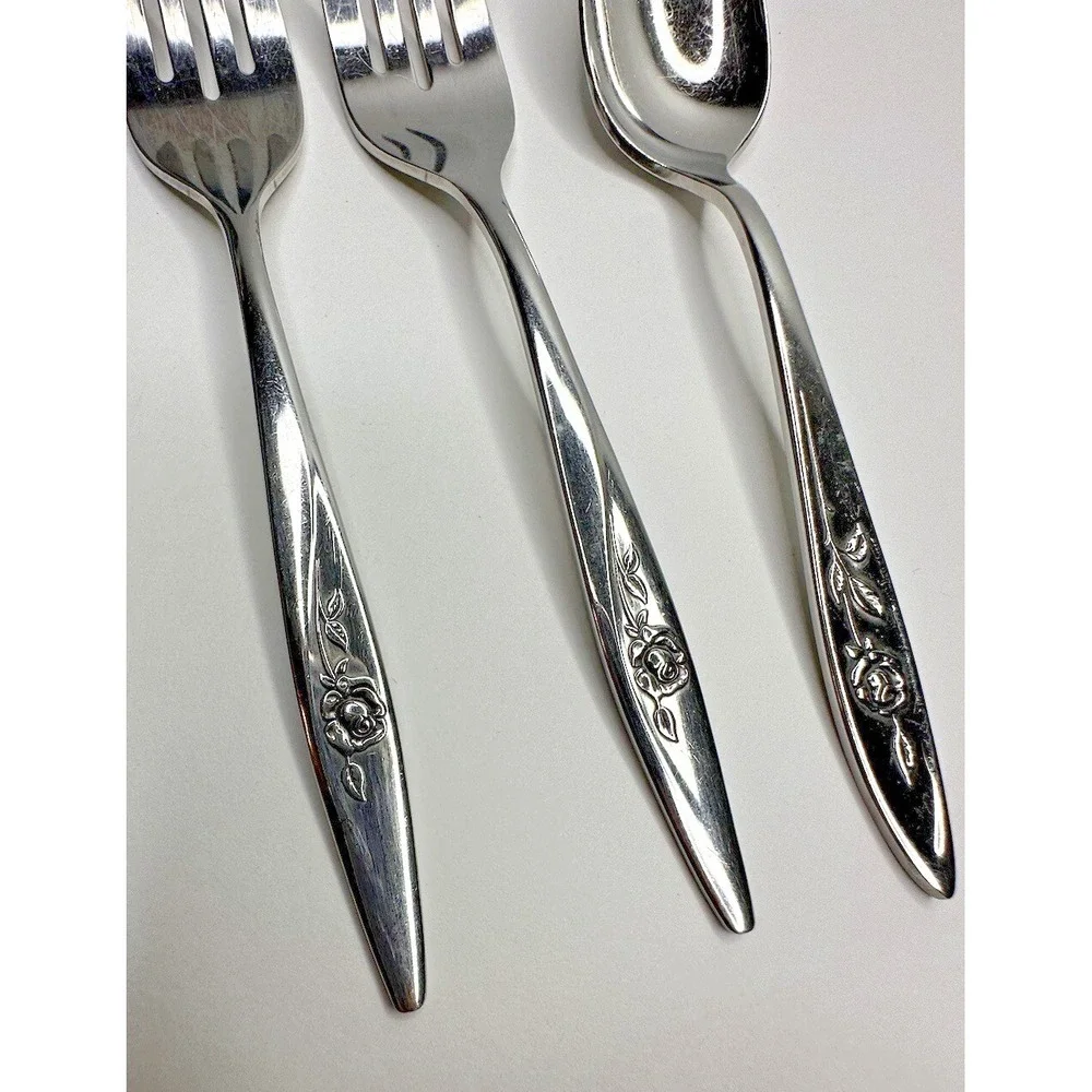 Oneida Lasting Rose Stainless Flatware Replacement 6 Pc‎ Craft Deluxe